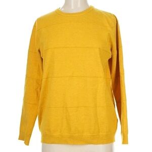 Stitches an Stripes Mustard Yellow Crew Neck Sweater